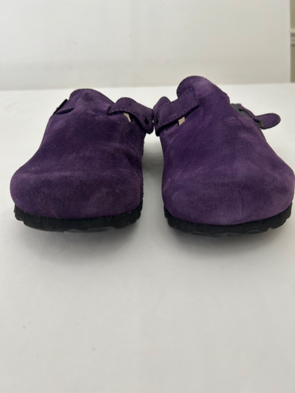 Beaver Creek Plum Purple Suede and Cork Slip-on Clogs Mules Size 8 - Picture 4 of 10